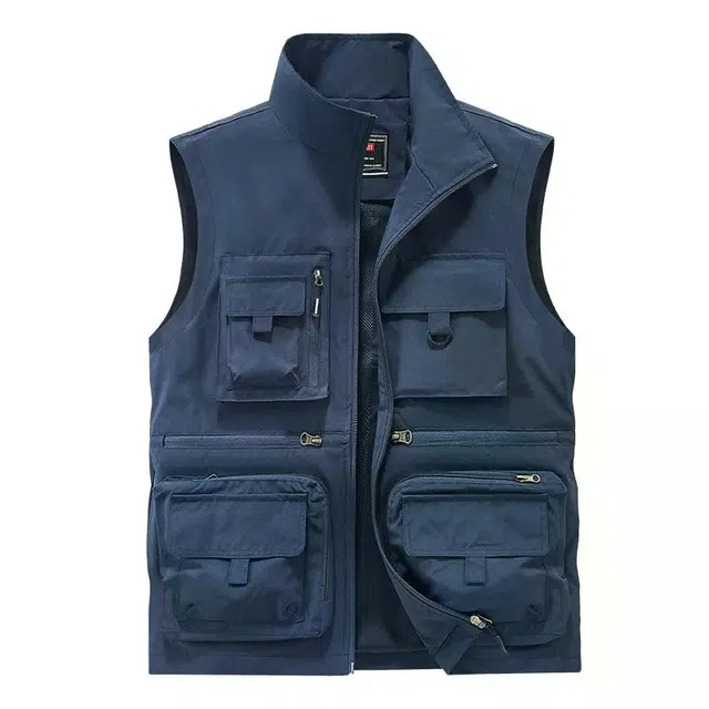 欧迪芬 机能风多口袋拉链三防功能战术翻领户外纯色坎肩徒步速干休闲马甲 女款