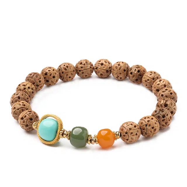 三檀小舍 【路路通】老料檀香国风新中式复古风 招财转运诸事顺利 小众简约高级轻奢饰品配饰礼盒 檀木 手串 女款