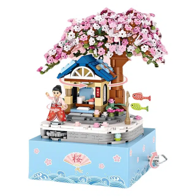 一合鸽 钻石小颗粒手工组装八音盒 拼装模型