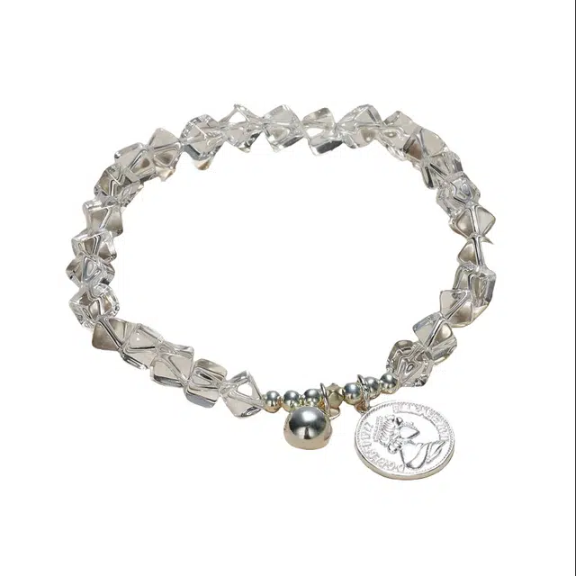 迈奇的礼物 招财暴富 转运 守护 上岸新中式国潮文艺清新甜美复古小众高级气质优雅百搭高颜值#好运 白水晶 手链 女款