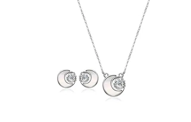 迎百宝 浪漫星月系列 小众设计感幻彩轻奢优雅精致闪耀 梦幻在逃公主氛围感套装 合金 耳钉 男女同款情侣款