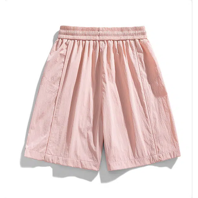 拓菲 冰丝凉感运动男夏季薄款多巴胺速干宽松沙滩五分裤休闲短裤 男女同款