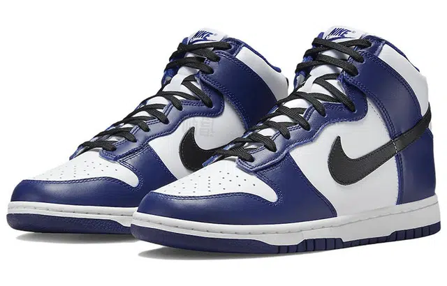 Nike Dunk High Black White Blue