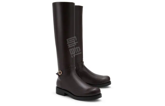 Charles & Keith Retro High Zip Boots Black