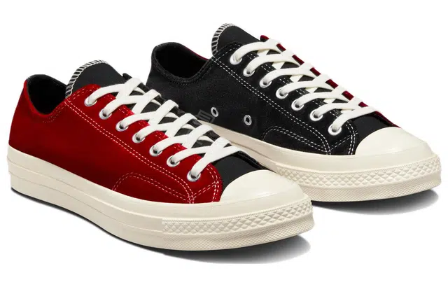 Beyond Retro x Converse Chuck Taylor All Star 1970s Velvet Black Red