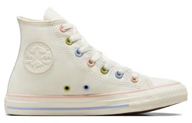 Converse All Star High Top White Blue Pink