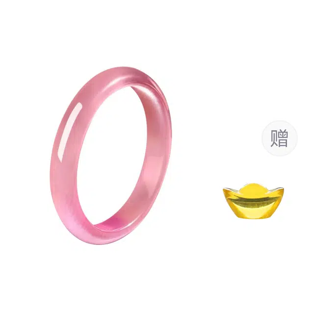 【收藏赠精致小元宝】 琢玉居 新中式古典白月光粉色佳人 夏日显白 温婉高级感 旗袍汉服 琉璃 玉石手镯 女款