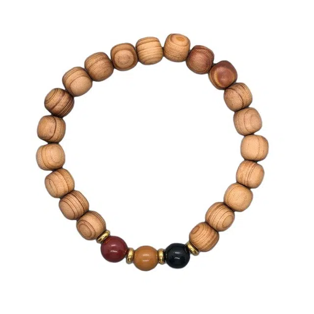 亮尊 新中式国潮好运连连进宝多财多运文玩 崖柏 手串 男女同款情侣款