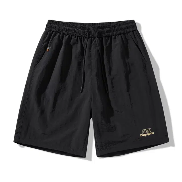 巴塞罗那足球俱乐部 美式基础款纯色简约户外防晒轻薄运动速干宽松舒适透气日常通勤百搭篮球五分休闲短裤 男女同款