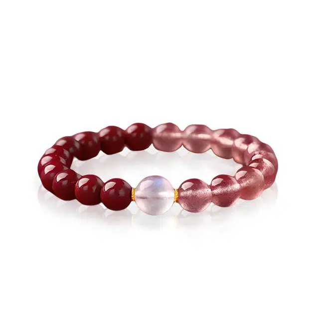 【爱神】 眰恦 搭配  旺桃花 粉粉嫩嫩少女心 小众设计 甜美风格  独特搭配#好运天然 草莓晶 手串 女款