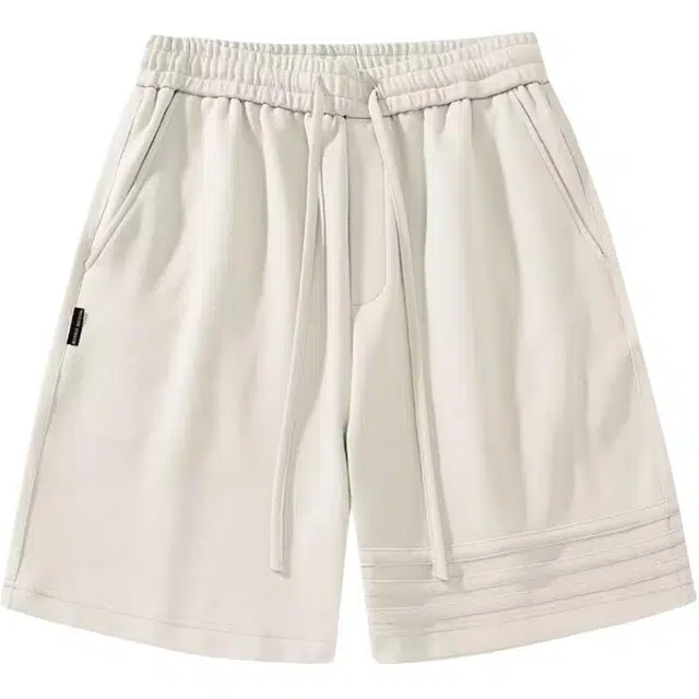 爱肯 美式经典运动宽松时尚潮牌纯色基础款休闲短裤 男女同款