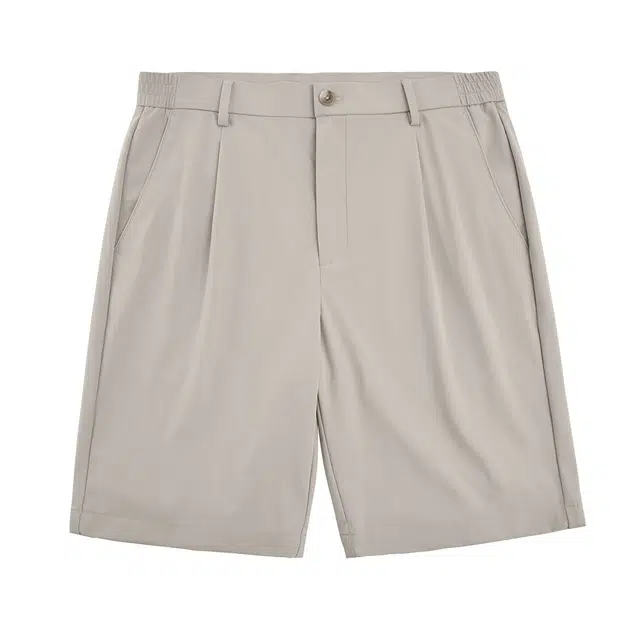 丹宁哲学 抗紫外线冰丝凉感面料纯色松紧腰五分裤休闲短裤 男款