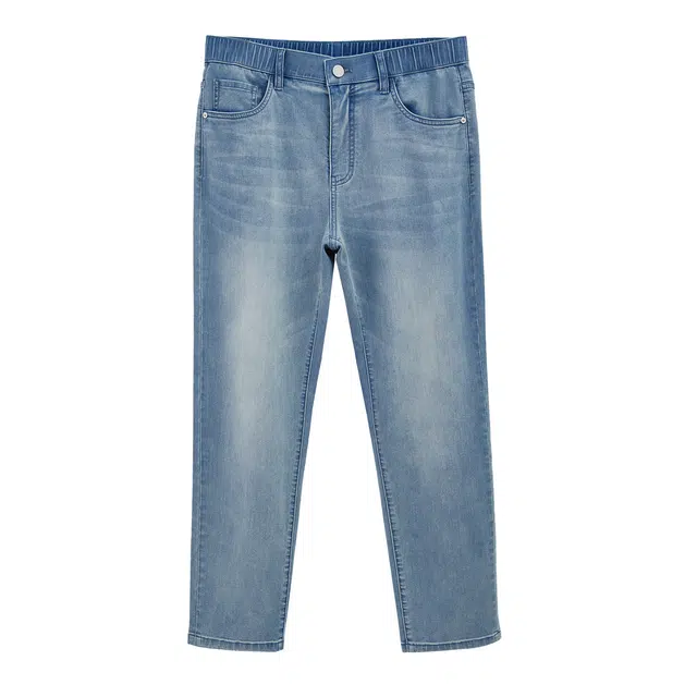 丹宁哲学 薄款无拘束弹中腰长裤牛仔裤 男款
