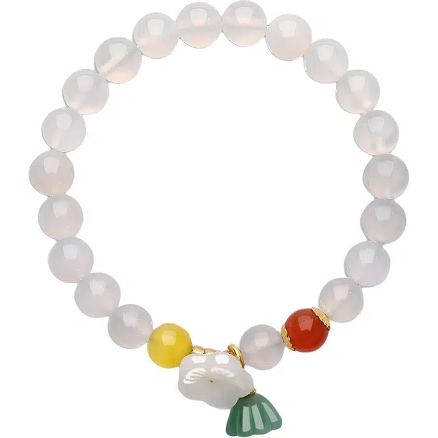 浮笙梦 好柿莲莲 新中式古典 百搭简约时尚高级感 小众设计 平安如意天然 玛瑙 手串 女款