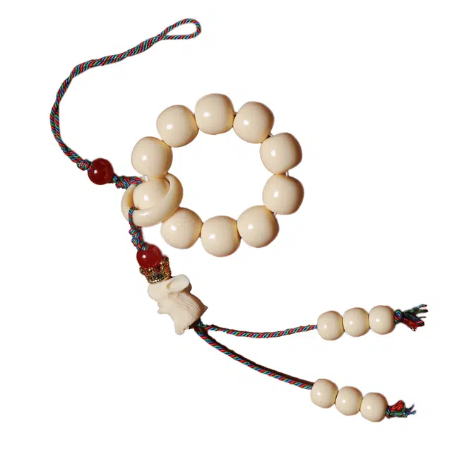 絮物 国潮新中式轻奢高级感小众随手念珠文玩平安喜乐诸事顺利百福具臻如意上岸佛珠盘玩#好运 象牙果 手把件 男女同款情侣款