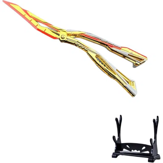 吉砖 武器炽芒蝴蝶刀破浪逐光甩手 成品模型