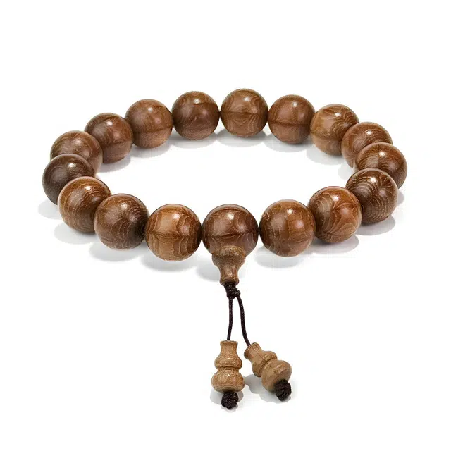 【普陀山官方已过香】 普陀山文创 国潮新中式时来运转念珠佛珠平安喜乐高级福气满满百搭转运珠#好运 六道木 手串 男女同款情侣款