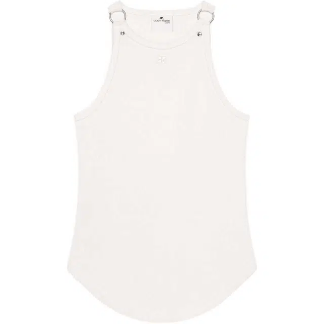COURREGES SS25 BUCKLE 90'S RIB TANK TOP