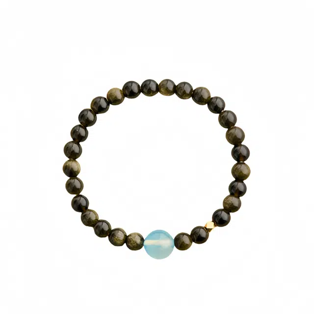 宣华意 高级感时尚典雅气质 珠转运珠#好运 财源滚滚 平安喜乐 招财转运 黑曜石 手串 女款