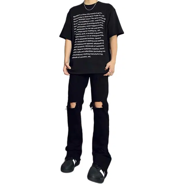 拓菲 高街直筒舒适牛仔裤 男女同款