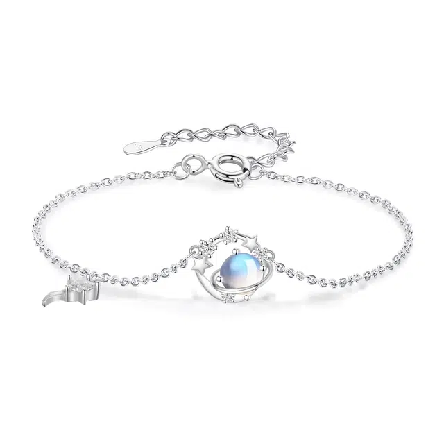 【S925银 梦幻星球】 七好美银  精致轻奢时尚 优雅浪漫小清新 简约小众高级感设计 日常通勤百搭 琉璃 手链 女款