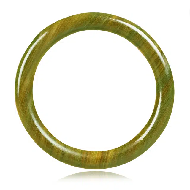 谧月珠宝 平静心神情绪稳定时来运转新中式国潮国风古风精美小众设计精致时尚百搭轻奢风好运 绿檀 手镯 男女同款情侣款