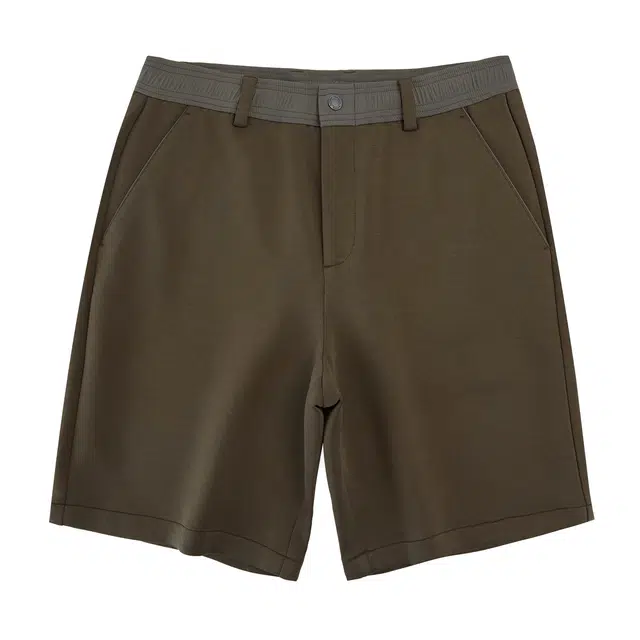 丹宁哲学 细腻舒适莫代尔棉纯色中腰休闲短裤 男款