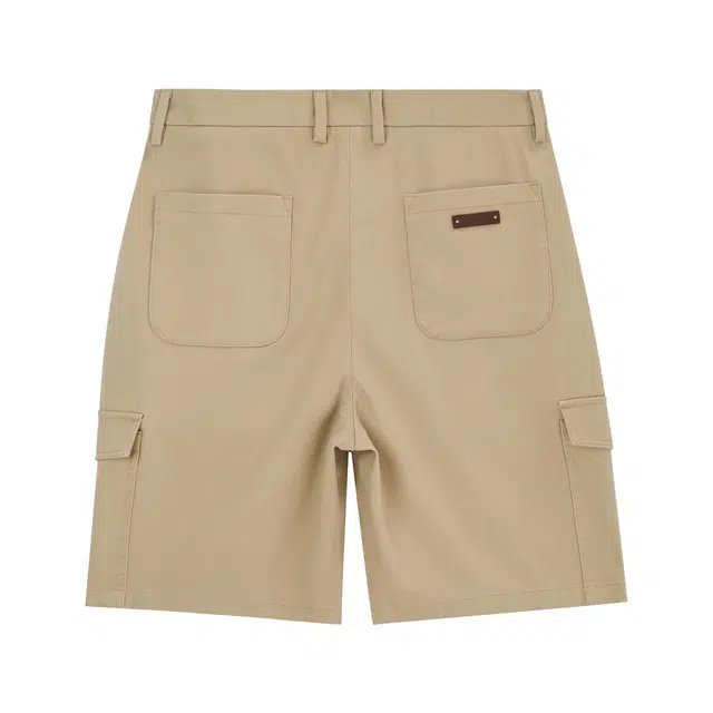 丹宁哲学 夏季百搭棉质面料纯色宽松腰休闲短裤 男款