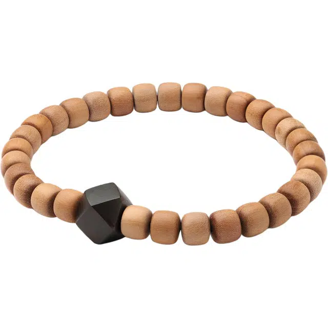 三檀小舍 国风国潮新中式复古招财转运前程似锦 小众简约高级 檀木 手串 男女同款情侣款