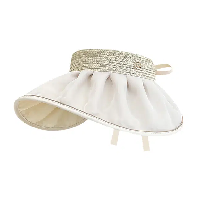 俞兆林 夏季韩系贝壳遮阳帽双面出行度假海边遮阳时尚潮流大帽檐透气学生拍照百搭大头围显脸小 涤纶 防晒帽 女款