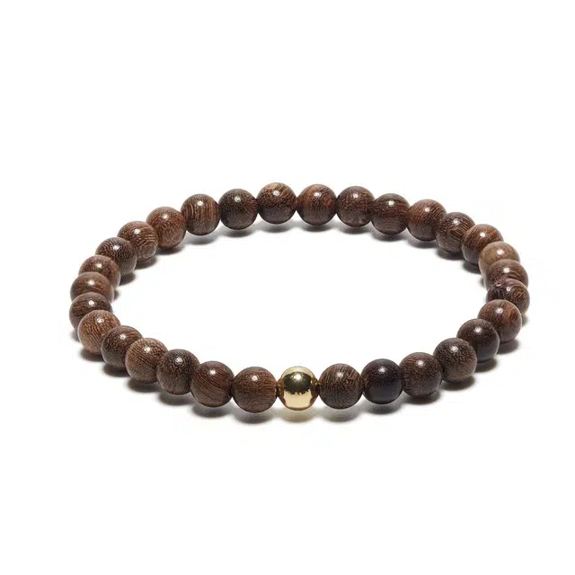 鶄鲤 简约气质金珠 金丝檀木 手串 男女同款情侣款