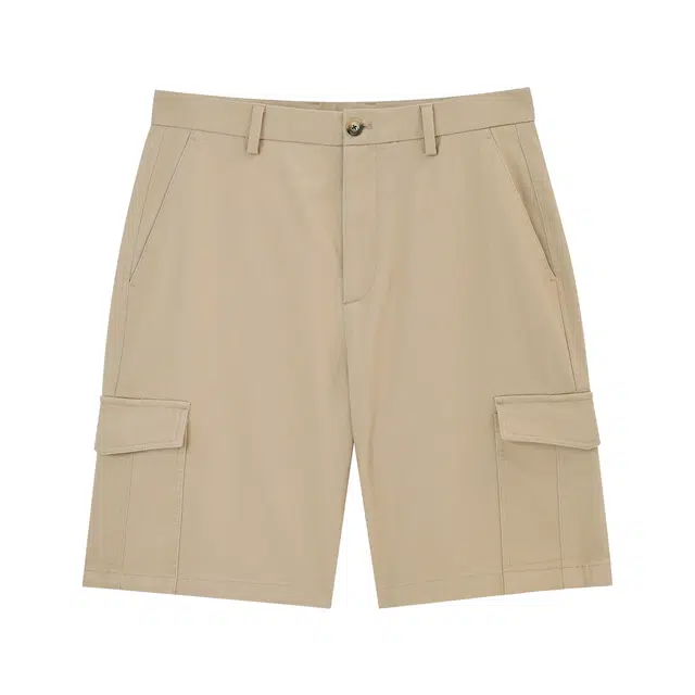 丹宁哲学 夏季百搭棉质面料纯色宽松腰休闲短裤 男款