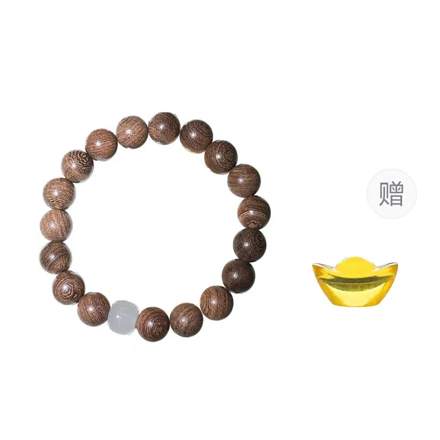 琢玉居 文玩佛珠 转运珠串珠 复古国潮手饰 文艺风 简约风 招财纳福 单圈#好运 金丝檀木 手串 男女同款情侣款