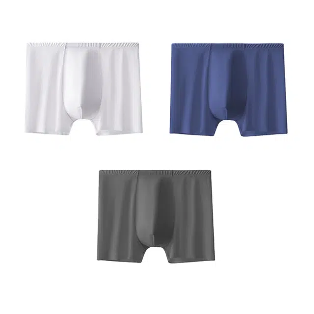对你的私语 男士冰丝男生四角裤头纯棉裆抗菌平角短裤内裤 男款 组合装