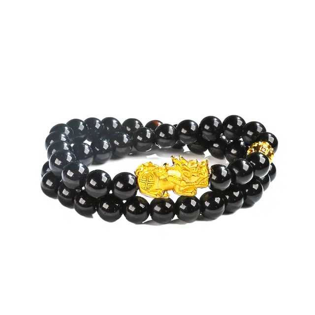 【八方来财】 物㯖 国潮复古风文艺风招财纳福文玩盘玩佛珠念珠招财貔貅只进不出财源广进诸事顺遂#好运 黑檀 手串 男女同款情侣款