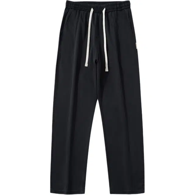 希越 纯色高腰长裤夏季休闲裤 男款