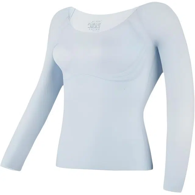 草本初色 隐形无痕保暖内衣女超薄裸感润肤秋冬季带胸垫舒适打底衣 女款