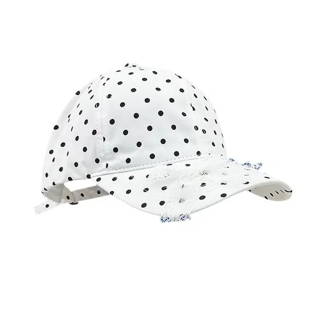 俞兆林 黑白波点蝴蝶结多巴胺户外出行防晒遮阳休闲百搭大头围显脸小 棉 鸭舌帽 男女同款情侣款