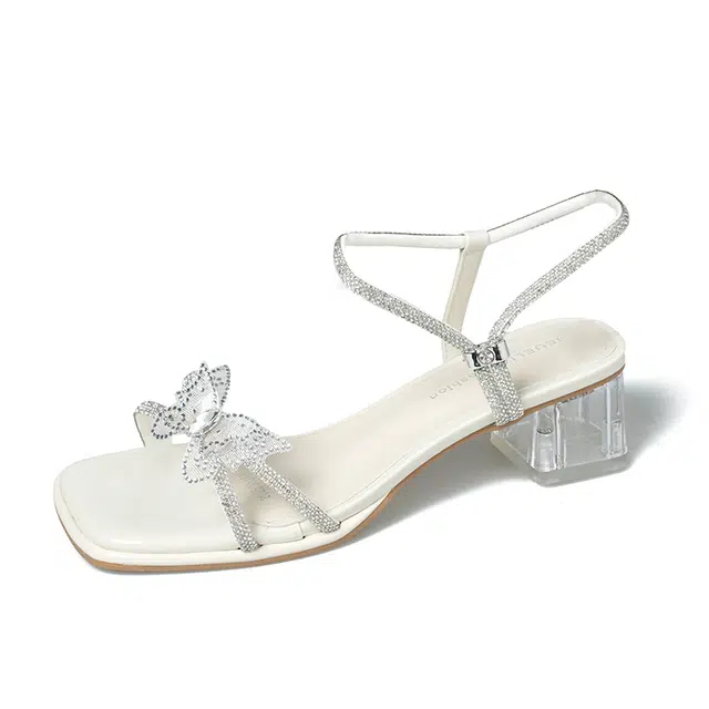 小鹿米利 法式水钻配裙子仙女风 沙滩凉鞋 女