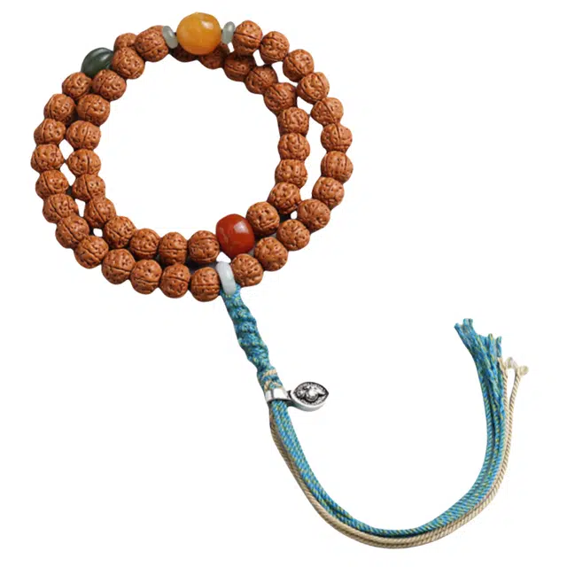 子婳 精品国潮弥勒佛流苏文玩盘玩手持新中式国风时尚简约 金刚菩提 手串 男女同款情侣款