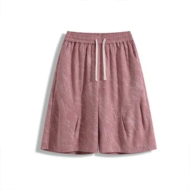 欧路得 工装新中式扎染设计薄款休闲短裤 男款