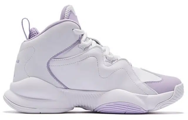 Jordan High-Top Basketball Shoes White Purple