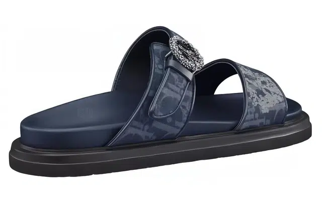 Dior Tears Denim Slides Blue