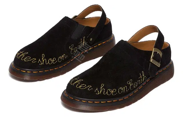 Dr. Martens Suede Clogs Black