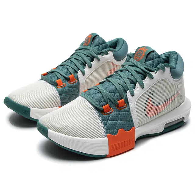 Nike Basketball Low White Green Orange