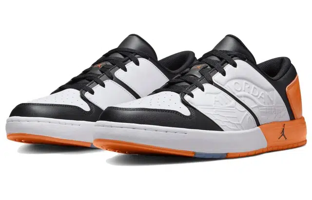 Jordan Nu Retro 1 Low White Black Orange