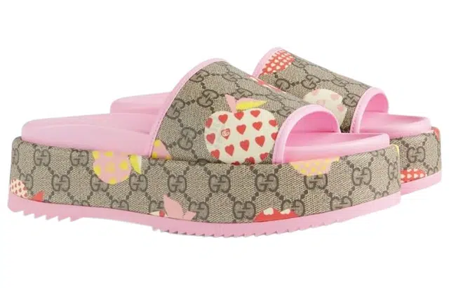 Gucci Platform Slide Sandal Light Brown