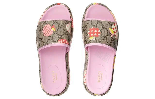 Gucci Platform Slide Sandal Light Brown