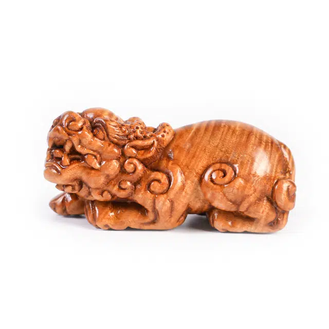 灵晔 国潮新中式轻奢高级感【瑞兽貔貅】随身携带文玩盘玩小众百搭吉祥如意诸事顺遂平安喜乐#好运 楠木 手把件 男女同款情侣款