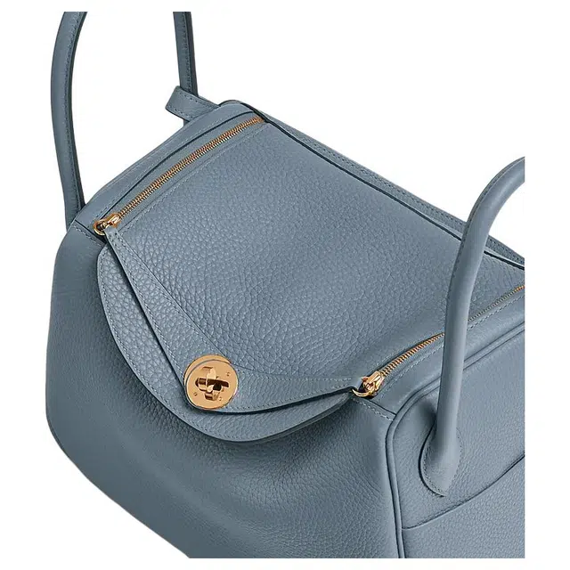 HERMES Lindy 26 Clemence J7 Bleu Lin